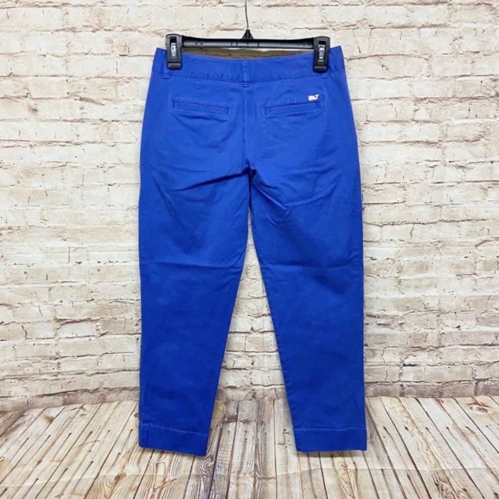 (3 Pair) Vineyard Vines Women Cropped Pants Size 0 Whale Straight Solid Red Blue - Picture 10 of 11